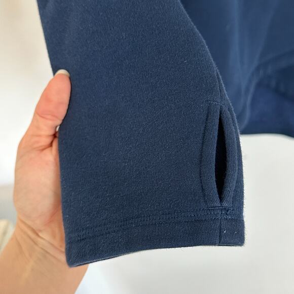 Athleta Navy Asymmetrical Zip Pullover Sweatshirt - Picture 5 of 13